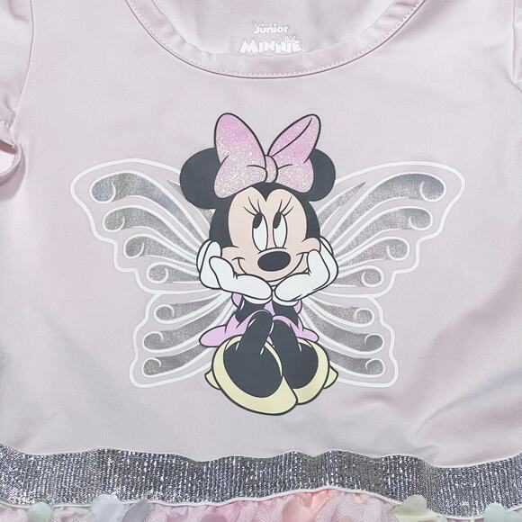 Disney Minnie Tutu Dress Girls 5T Tulle Rainbow Ballet Princess Fairy Flowers - Picture 3 of 6